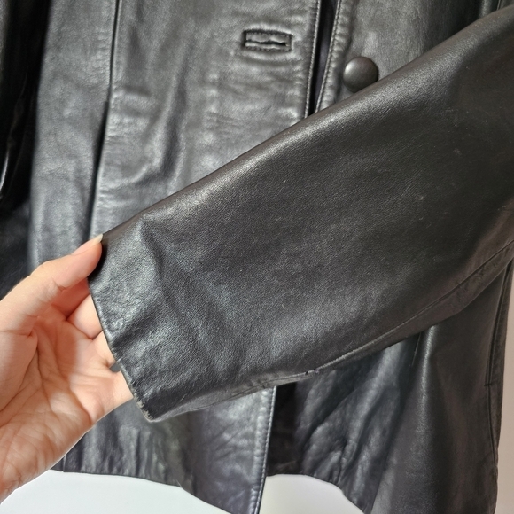 Genuine leather Argentina black button-down vintage women's leather jacket - Picture 3 of 11